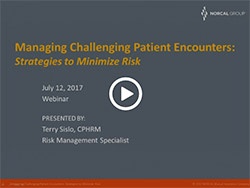 Webcast Replay: Managing Challenging Patient Encounters