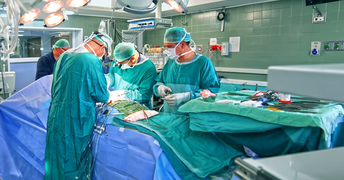 Surgical team in an operating room